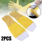 1Pair Beekeeping Gloves with Vented Beekeeper Keeping Bee Long Sleeves Gloves