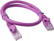 8WARE Cat6a Snagless UTP Ethernet Cable, 25 cm, Purple