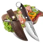 4 Inch Butcher Knife Handmade Forged Hunting Knife Chef Cleaver Outdoor Knife