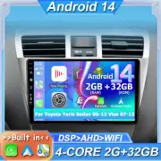 4 CORE Android 14 Car Stereo GPS For Toyota Yaris Sedan 06-12 Vios 07-12 2G+32GB
