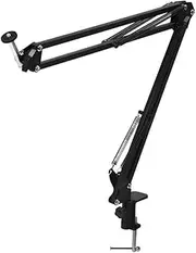Adjustable Desktop Clamp Suspension Boom Scissor Arm Mount Stand Holder for Webcam C922 C930E C930 C920 C615 Convenient to Carry (Color : Black)