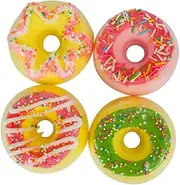 FRCOLOR Natural Spa Bath 4pcs Doughnut Shape Bath Balls Relaxing for Relaxation Random Style
