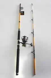 Nite Stick Spinning Combo 7' 2PC Rod Glow Tip Yellow/ 9 BB Bait Runner