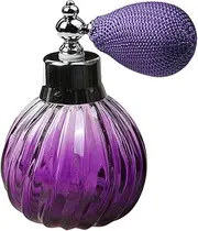 Refillable Glass Perfume Bottle Short Atomizer Perfume Spray 100ml Purple