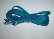R2RCA20 Blue RCA 20 Ft Interconnect Audio Cable Amp Wire Car Amplifier Home