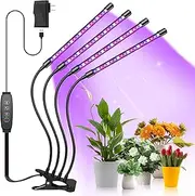 LED Grow Lights for Indoor Plants, 9 Dimming & 3 Lighting Modes Plant Grow Light, 80 LED & 4 Heads Grow Lights for Indoor Plants Full Spectrum, Grow Lamp with Timer for Seedlings and
