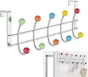 Wall Rack for Clothes - Heavy Duty Wall Mounted Hooks for Kitchen and Bathroom, Stylish Colorful Bead Coat and Hat Hooks | Ideal Storage Solution for Keeping Your Space Neat and Organized