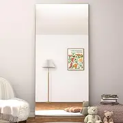 CONGUILIAO Full Length Mirror, 165x60cm Standing Body Mirror, Large Floor Mirror, Full Standing Mirror, Standing Hanging or Leaning, Wall-Mounted Mirror Dressing Mirror, Gold Aluminum Alloy Frame