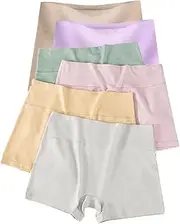 [XWSM] Plus Size Middle Elderly Women's Boyshorts Underwear Set Soft Seniors Ladies Panties Boxer Briefs Cotton Sports Shorts (Color : 6pcs, Size : XXL/XX-Large), 6pcs