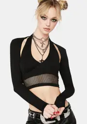 [THE KRIPT] Gage Fishnet Top