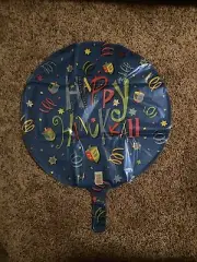 18” Happy Hanukkah Balloon Dreidel Chanukah Holiday Party Mylar Balloons