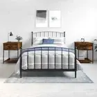 vidaXL Bedside Tables 2 pcs Smoked Oak 44x45x58 cm Engineered Wood 2BB
