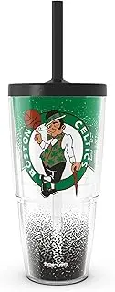 Tervis NBA Boston Celtics - Defend Made in USA Double Walled Insulated Tumbler Travel Cup Keeps Drinks Cold & Hot, 24oz with Straw Lid, Classic
