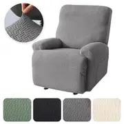 4 Pieces Knitted Twill Recliner Sofa Cover Stretch Recliner Sofa Armchair Covers