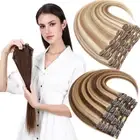 Extra Thick Double Weft Clip In Hair Extensions 100% Remy Human Hair Real Weave