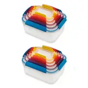Joseph Joseph Nest Lock Food Storage Container Set 10pc | Multi Colour 81081