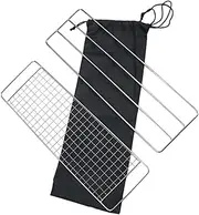 MERRYHAPY BBQ Rack Set Stainless Steel Cooking Grid for Camping Outdoor Grilling Heat Resistant Barbecue Mesh for Even Heat Distribution for Fish Meat Vegetables