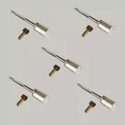 5x 4/4 Viola Silver Button Screw Eyelet Viola Screw Standard Viola Size Button