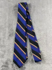 Ben Sherman Mens Neck Tie NWT Blue Orange Stripe