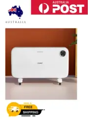Devanti Convection Heater Electric Panel Heaters Freestanding Wall Mounted 2000W
