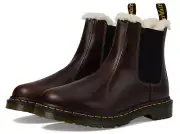 NEW Dr. Martens 2976 Leonore Fur Lined Chelsea Boots Size 11 43 Dk Khaki Brown