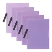 Plastic Folders with Mid-Side Swing Clip, 5 Pcs Presentation Folders, Purple