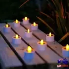 Party Decoration Warm White LED Candles Tea Lights Flameless Lights Solar Power