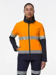 KingGee Womens Reflective Spliced Soft Shell Jacket K45006