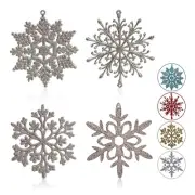Christmas Snowflake Ornaments, 40pcs Glitter Snowflakes Christmas Decorations...