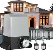 Electric Sliding Gate Opener 800KG Automatic Sliding Gate Drive, Automatic Door Opener Motor Driveway Security Kit, with 2 Infrared Sensors,550w#1000kgdoor