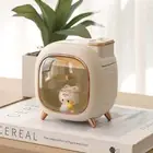 Off White USB Desktop Dual Mist Cute Humidifier with Essential Oil Diffuser, 500