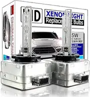 Heavy Duty D3S HID Xenon Headlight Replacement Bulbs OEM Standard 35W Non-Mercury (Pack of 2) (6000K Daylight White)