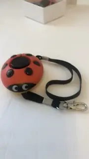 Ladybug Personal Security Alarm Hand Pull Great For Kids Backpacks W/Key Chain