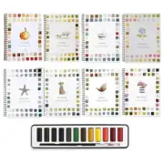 Watercolor Workbook| Beginner-Friendly Birds Watercolor Workbooks+Paintbrush Box