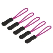 20pcs Zipper Pulls Pull Head Handle Tab Tags Cord Extension Black Rose Red
