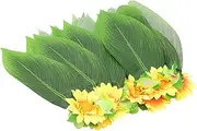 [Abaodam] Simulation Leaf Skirt Beach Outfits Dresses for Girls Fringe Trim Coconut Girl Clothes Hula Skirts for Hula Skirts for Adults Party Supplies Festival Decor Grass Skirts Straw