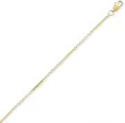 [JewelryWeb] 14/20 Gold Filled Dapped Cable Chain Necklace 1.3mm Has Alternating Sections of Link Creating a Uniq Jewelry Gifts for Women