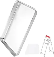 MOTHNUR 1set Large Stainless Steel Rectangular Tray for Steaming Rice Cooling Jelly Baking Sheet Easy to Clean Multi-Utility Kitchen Pan