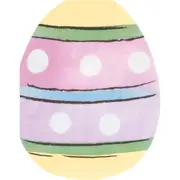 Easter Whimsy Egg Shaped Napkins / Serviettes (Pack of 16)