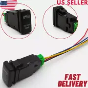 1 PC LED Light Bar Indicator Light 4-Pole 12V Push Button Switch Kit for Toyota