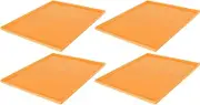Silicone Dehydrator Mats High Temperature Prevent Sticking Fruit Dehydrator Trays for Excalibur Series Compatible Swiss Pastries (Orange)