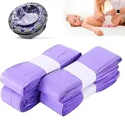 Nappy Bin Refill Bags Diaper Pail Refills Bag Diaper Bin Bags,4.5m Odor Blocking Diaper Pail Liner Cat Litter Refill Garbage Bags (4Pcs-Purple)