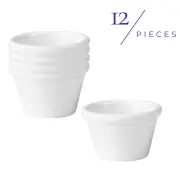 12x Melamine Sauce Dish / Pot / Ramekin White 45ml Ryner Commercial Plastic