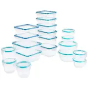 38 Piece Food Storage Containers Airtight Stackable Freezer Microwave Safe Snapw