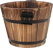 SHOWERORO Wood Rice Bucket Vintage Food Storage Barrel for Kitchen Round Container for Dining and Practical Sushi Storage