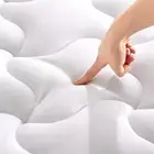 Cooling Mattress Topper King Size Mattress Pad Quilted Fitted Mattress Cover Mac