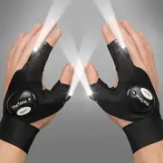 LED Flashlight Gloves Gifts for Men, Father's Day, Unique Birthday Stuff Black