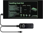 ASRJKIE 10" x 20.75" Waterproof Seedling Heat Mat with Digital Thermostat Controller Set, Durable Plant Heating Pad for Home Gardening Seed Starting, Warm Hydroponics Heating Pad for Germination