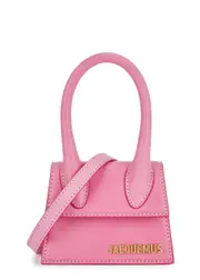 Jacquemus Le Chiquito Pink Leather Top Handle Bag, Bag, Pink, Leather One Size