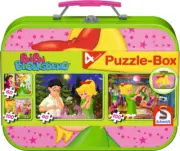 Schmidt 55595 Bibi Blocksberg Puzzle Box, 4 Puzzles